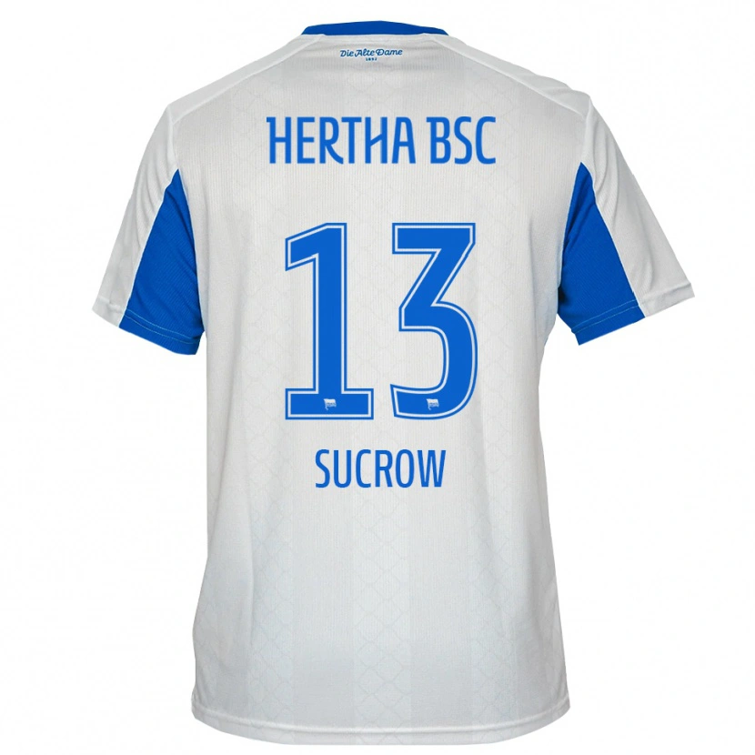 Danxen Män Connor Sucrow #13 Vit Blå Bortatröja Matchtröjor 2025/26 Tröjor T-Tröja