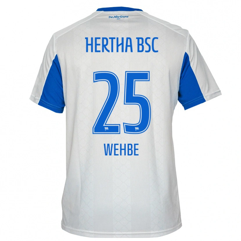 Danxen Män Mohammed Wehbe #25 Vit Blå Bortatröja Matchtröjor 2025/26 Tröjor T-Tröja
