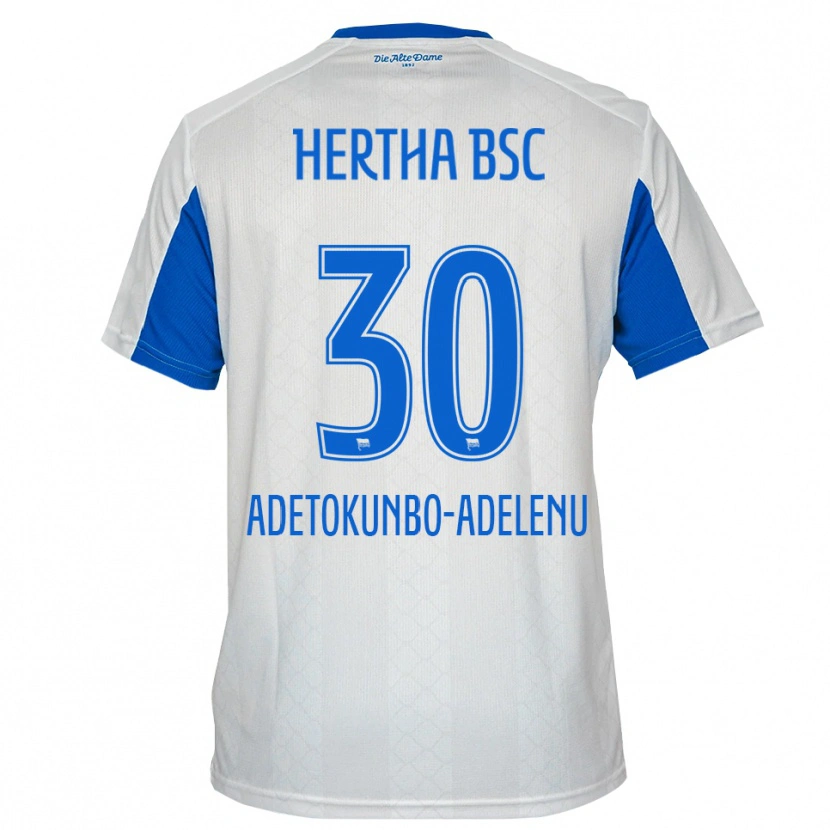 Danxen Män Oluwajimi Adetokunbo-Adelenu #30 Vit Blå Bortatröja Matchtröjor 2025/26 Tröjor T-Tröja