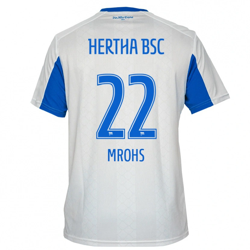 Danxen Män Daniel Mrohs #22 Vit Blå Bortatröja Matchtröjor 2025/26 Tröjor T-Tröja