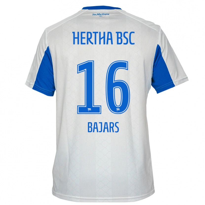 Danxen Män Marko Bajars #16 Vit Blå Bortatröja Matchtröjor 2025/26 Tröjor T-Tröja
