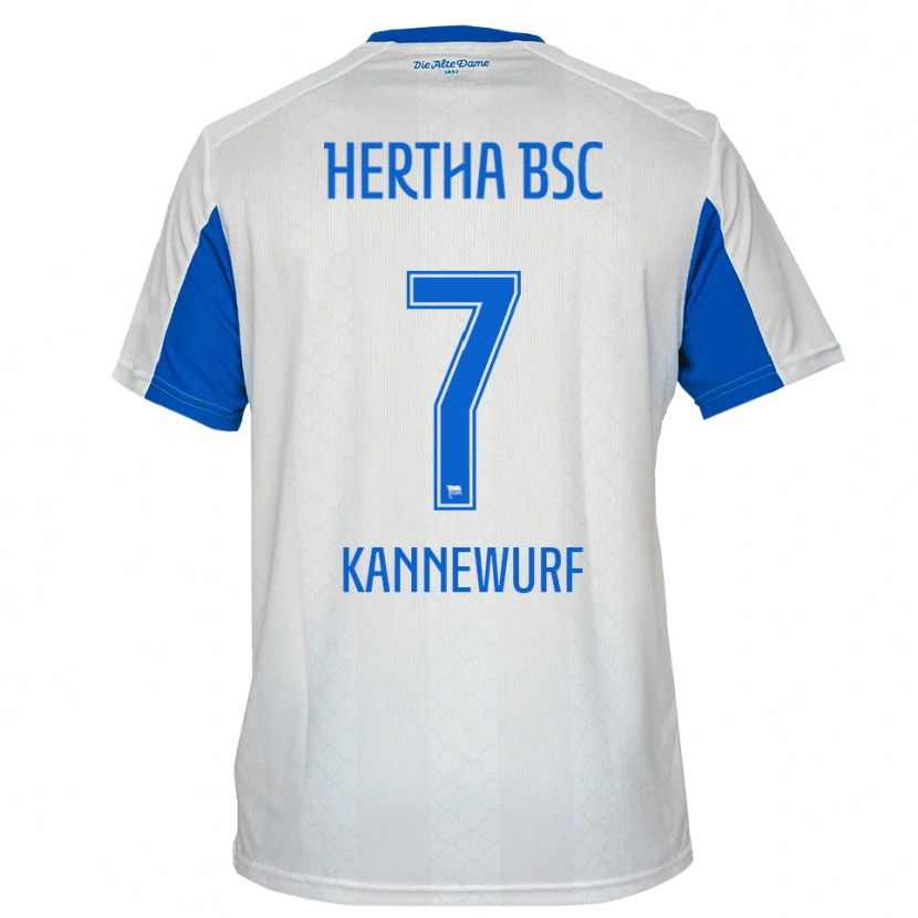 Danxen Män Liam Kannewurf #7 Vit Blå Bortatröja Matchtröjor 2025/26 Tröjor T-Tröja