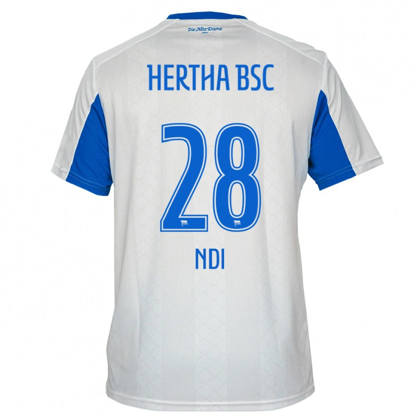Danxen Män Jelani Ndi #28 Vit Blå Bortatröja Matchtröjor 2025/26 Tröjor T-Tröja