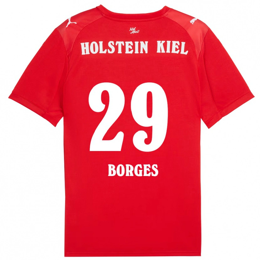 Danxen Män Lenny Borges #29 Röd Blå Bortatröja Matchtröjor 2025/26 Tröjor T-Tröja