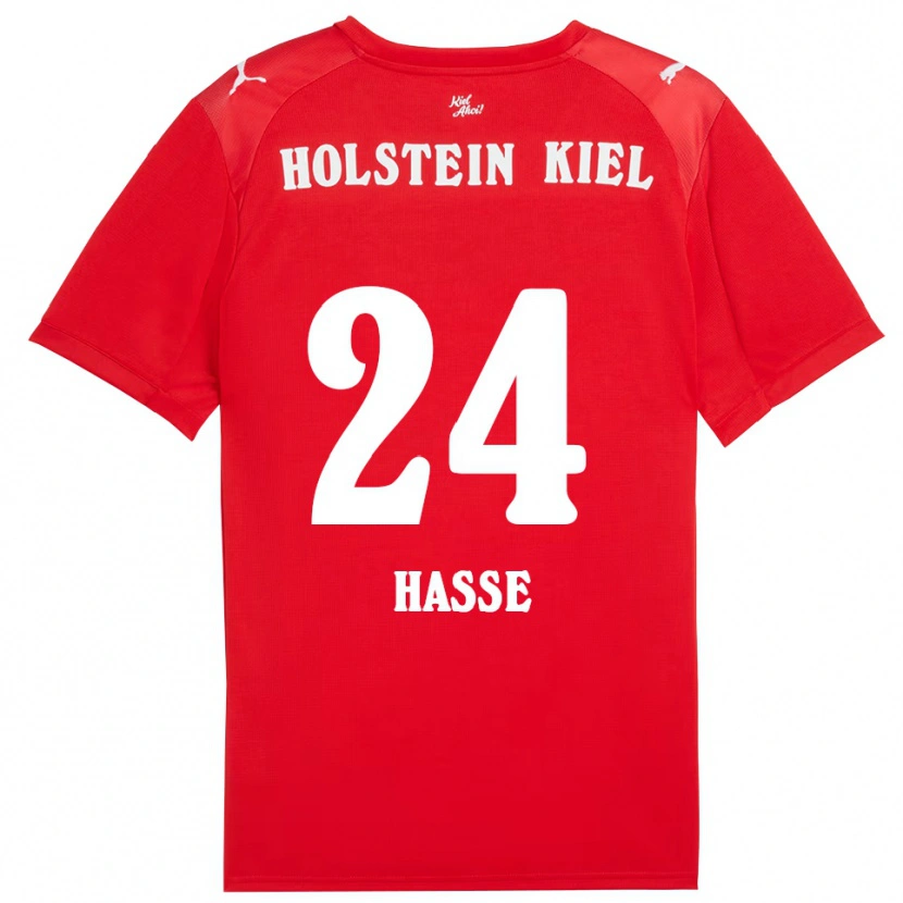 Danxen Män Kira Hasse #24 Röd Blå Bortatröja Matchtröjor 2025/26 Tröjor T-Tröja