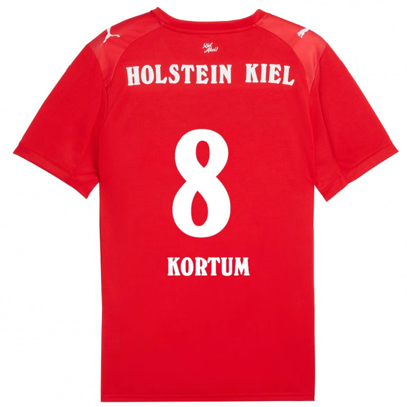 Danxen Män Kevin Kortum #8 Röd Blå Bortatröja Matchtröjor 2025/26 Tröjor T-Tröja