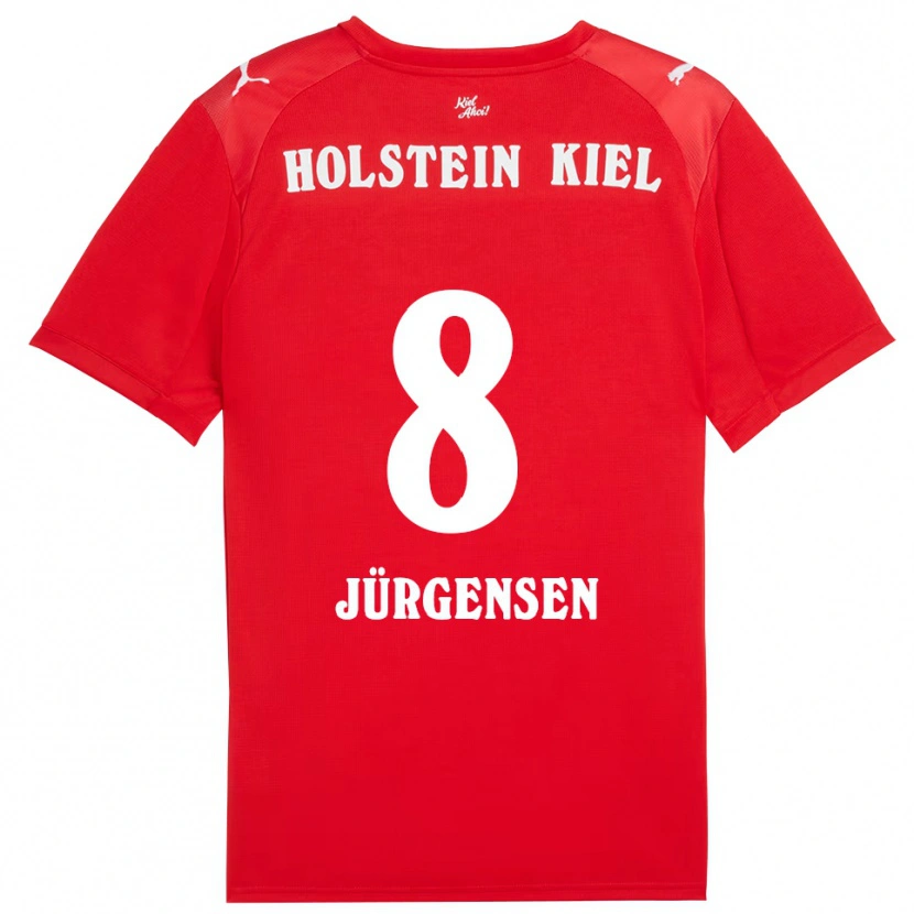 Danxen Män Ronja Jürgensen #8 Röd Blå Bortatröja Matchtröjor 2025/26 Tröjor T-Tröja
