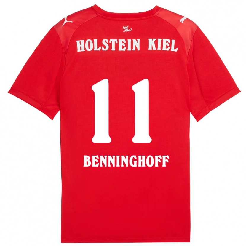 Danxen Män Finn Benninghoff #11 Röd Blå Bortatröja Matchtröjor 2025/26 Tröjor T-Tröja