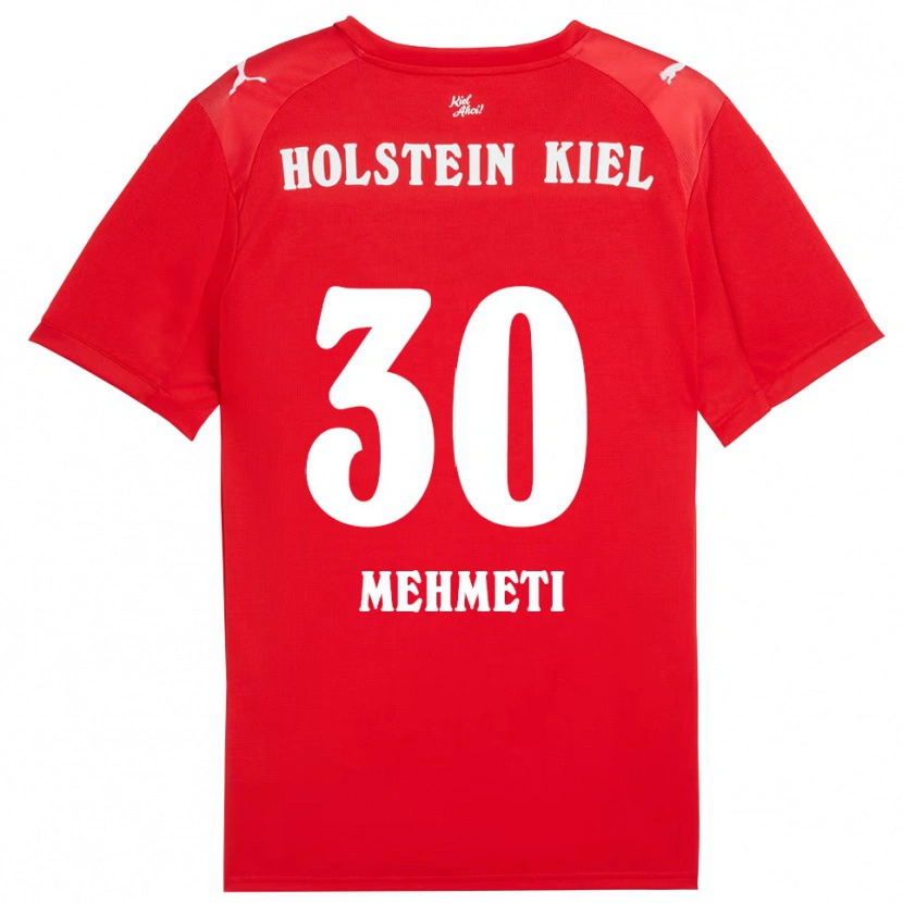 Danxen Män Valton Mehmeti #30 Röd Blå Bortatröja Matchtröjor 2025/26 Tröjor T-Tröja