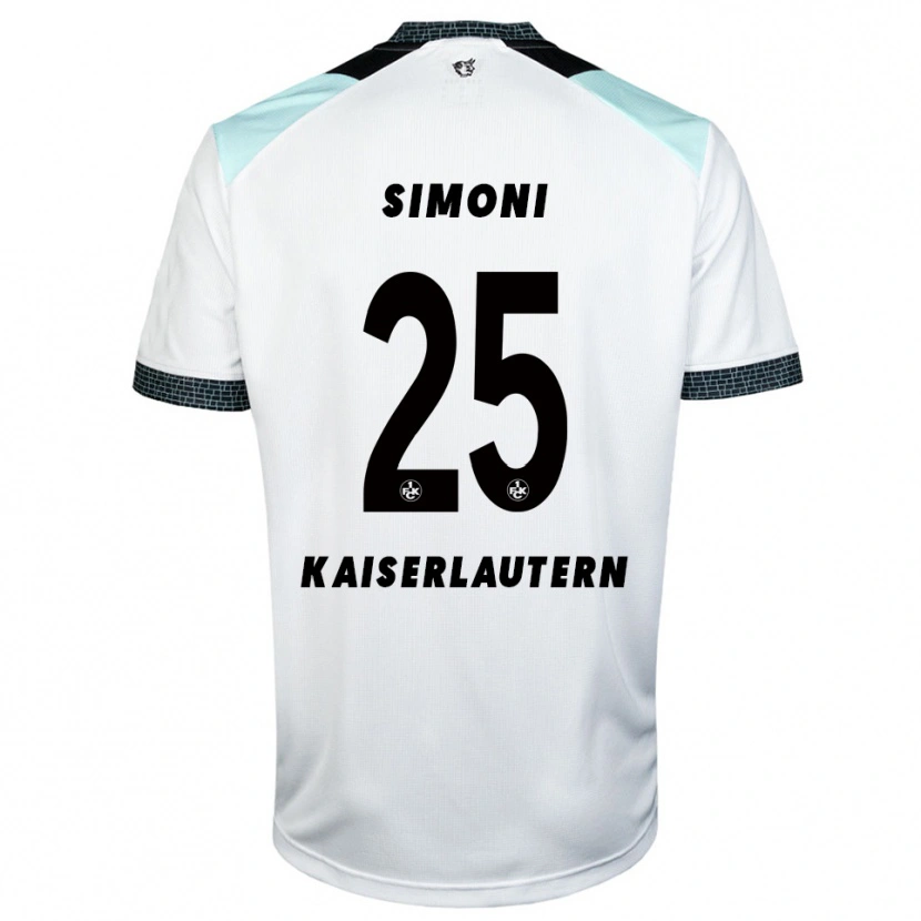 Danxen Män Simon Simoni #25 Vit Svart Bortatröja Matchtröjor 2025/26 Tröjor T-Tröja