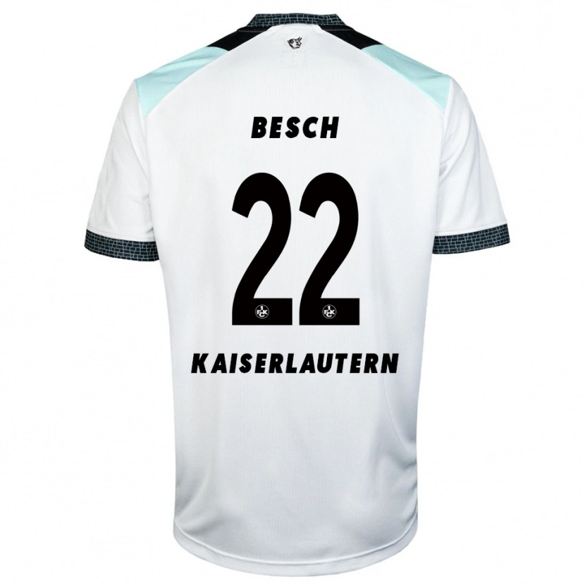 Danxen Män Philipp Besch #22 Vit Svart Bortatröja Matchtröjor 2025/26 Tröjor T-Tröja