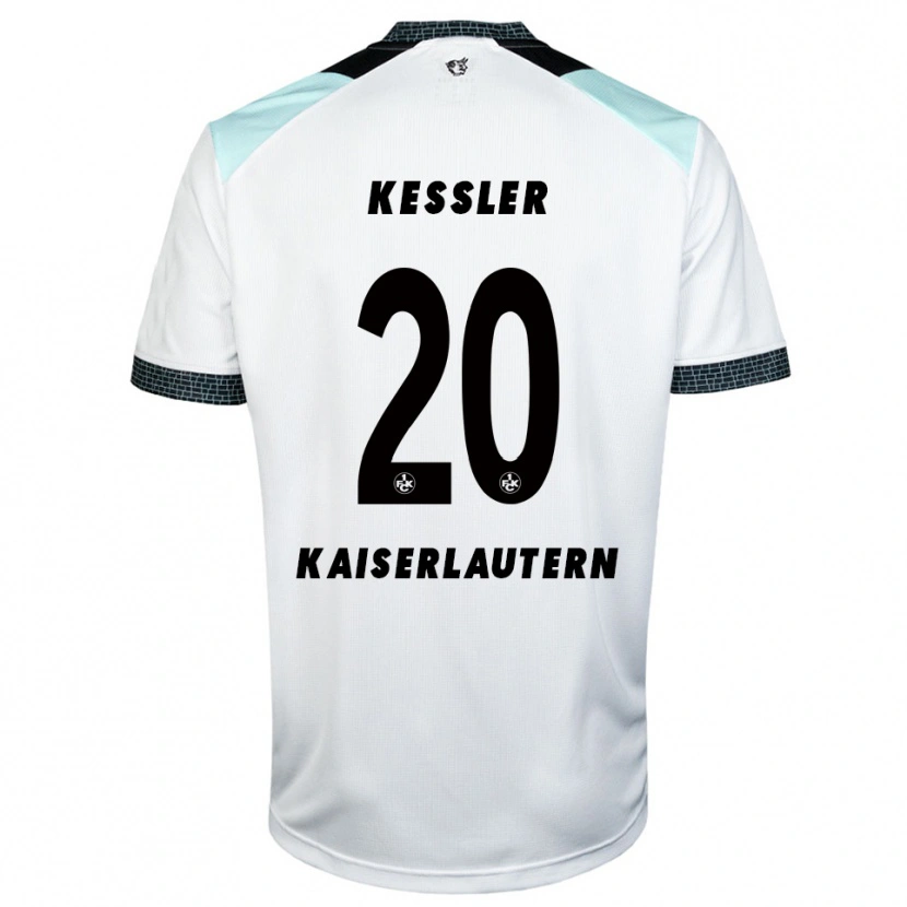 Danxen Män Louis Keßler #20 Vit Svart Bortatröja Matchtröjor 2025/26 Tröjor T-Tröja