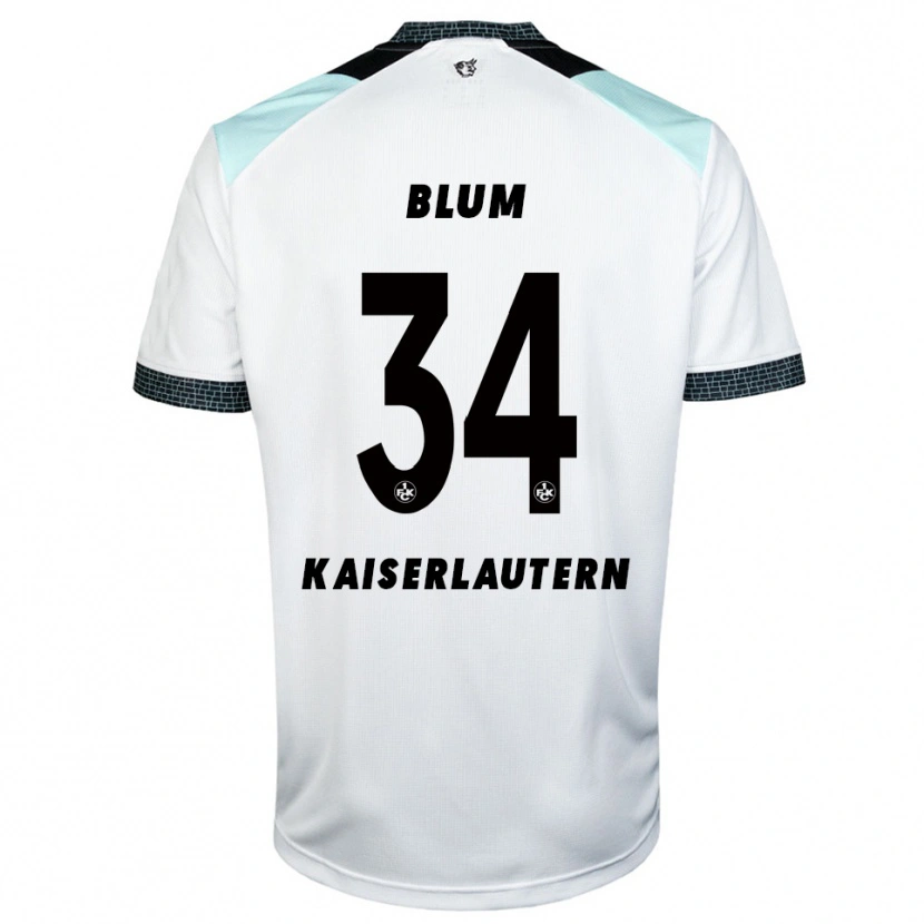 Danxen Män Shawn Blum #34 Vit Svart Bortatröja Matchtröjor 2025/26 Tröjor T-Tröja