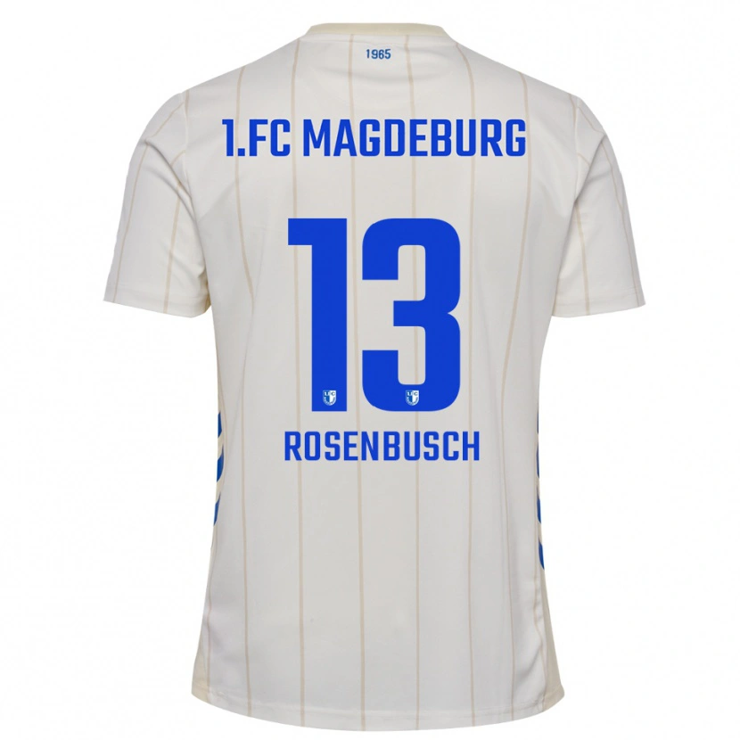 Danxen Män Tim Rosenbusch #13 Vit Blå Bortatröja Matchtröjor 2025/26 Tröjor T-Tröja