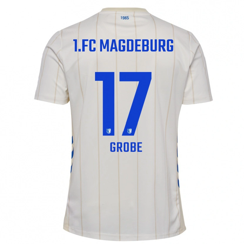 Danxen Män Theresa Grobe #17 Vit Blå Bortatröja Matchtröjor 2025/26 Tröjor T-Tröja