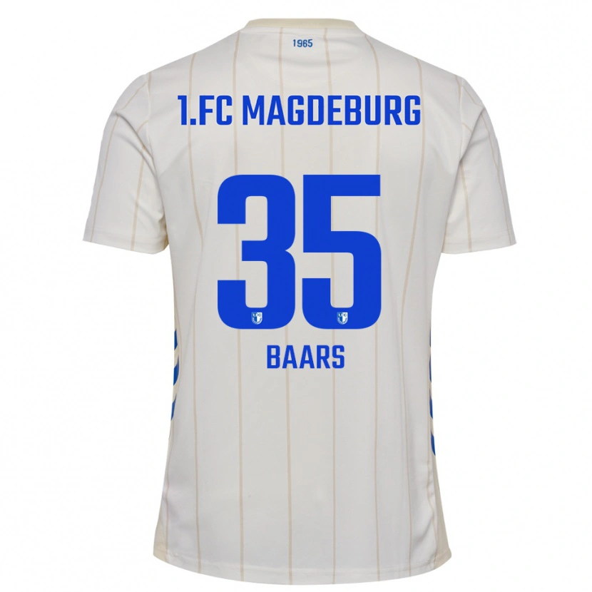 Danxen Män Magnus Baars #35 Vit Blå Bortatröja Matchtröjor 2025/26 Tröjor T-Tröja