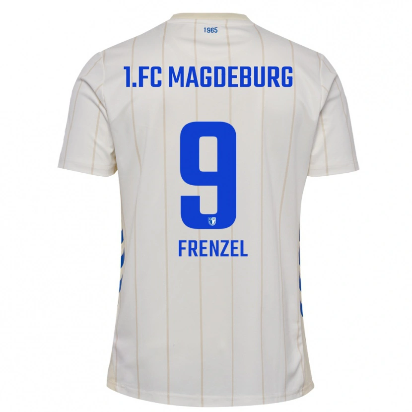 Danxen Män Joonas Frenzel #9 Vit Blå Bortatröja Matchtröjor 2025/26 Tröjor T-Tröja
