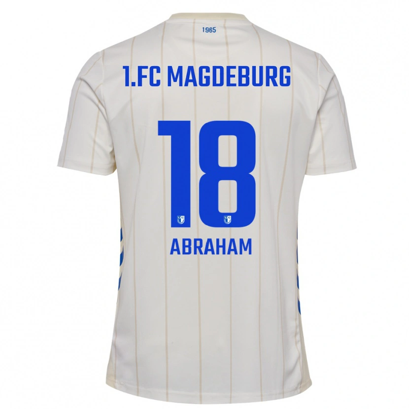 Danxen Män Neele Abraham #18 Vit Blå Bortatröja Matchtröjor 2025/26 Tröjor T-Tröja