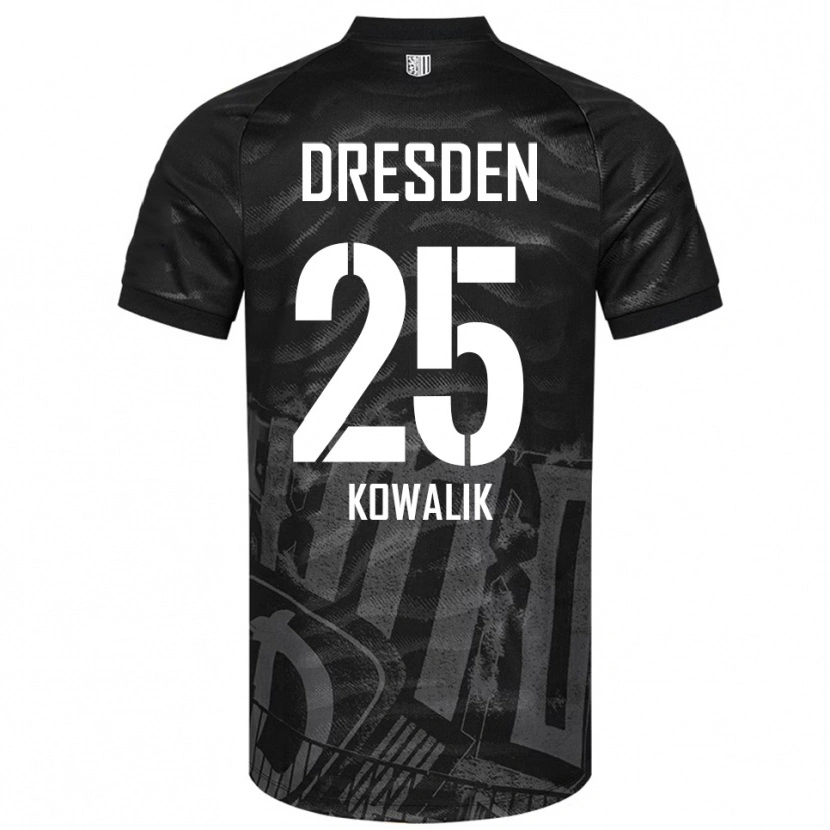 Danxen Män Ignacy Kowalik #25 Svart Grå Bortatröja Matchtröjor 2025/26 Tröjor T-Tröja