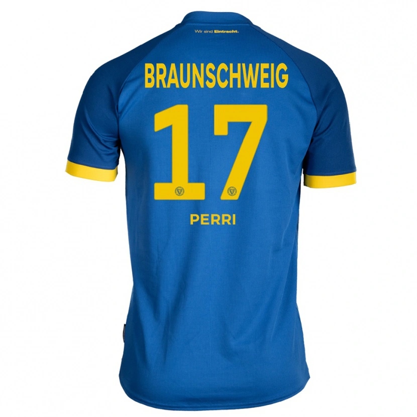 Danxen Män Luca Perri #17 Kungblå Gul Bortatröja Matchtröjor 2025/26 Tröjor T-Tröja