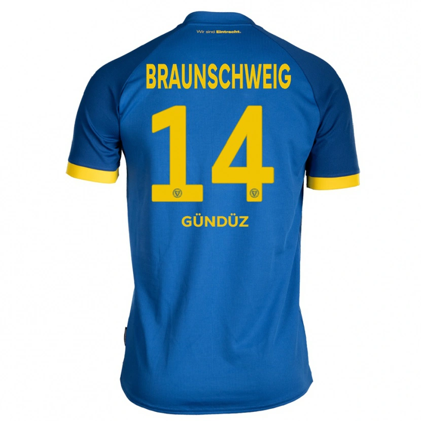 Danxen Män Enes Gündüz #14 Kungblå Gul Bortatröja Matchtröjor 2025/26 Tröjor T-Tröja