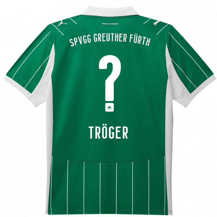 Danxen Män Juliane Tröger #0 Grön Vit Bortatröja Matchtröjor 2025/26 Tröjor T-Tröja
