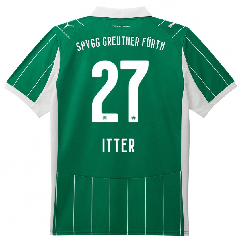 Danxen Män Luca Itter #27 Grön Vit Bortatröja Matchtröjor 2025/26 Tröjor T-Tröja
