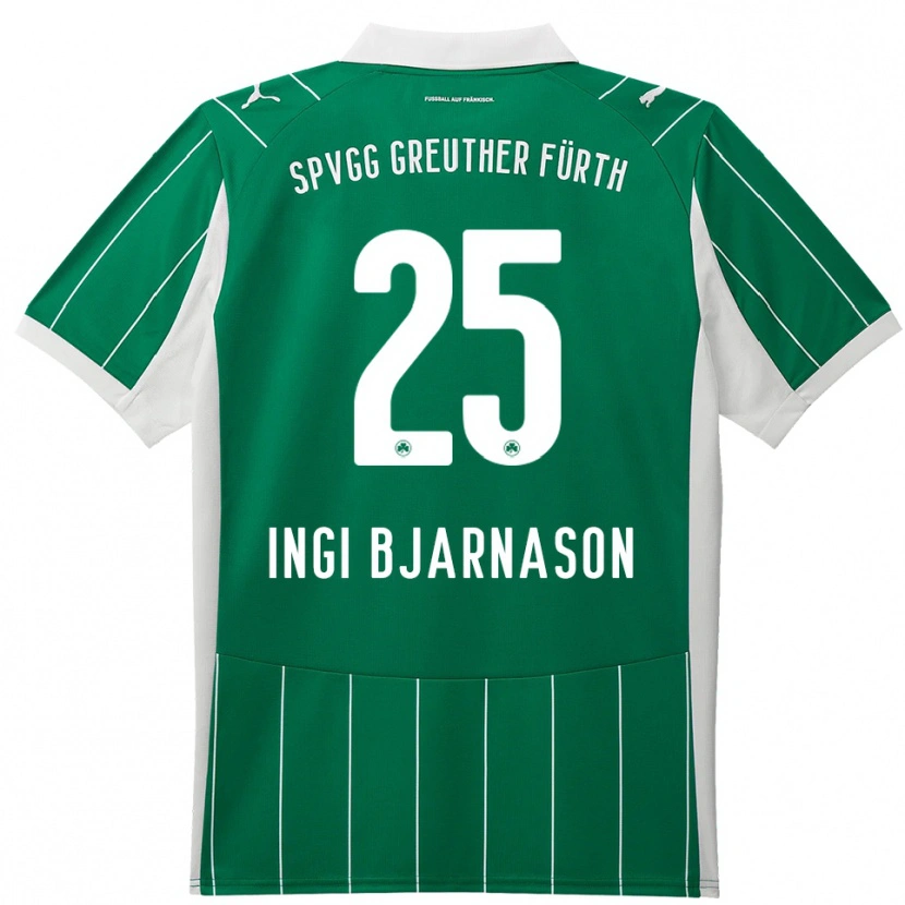 Danxen Män Brynjar Ingi Bjarnason #25 Grön Vit Bortatröja Matchtröjor 2025/26 Tröjor T-Tröja