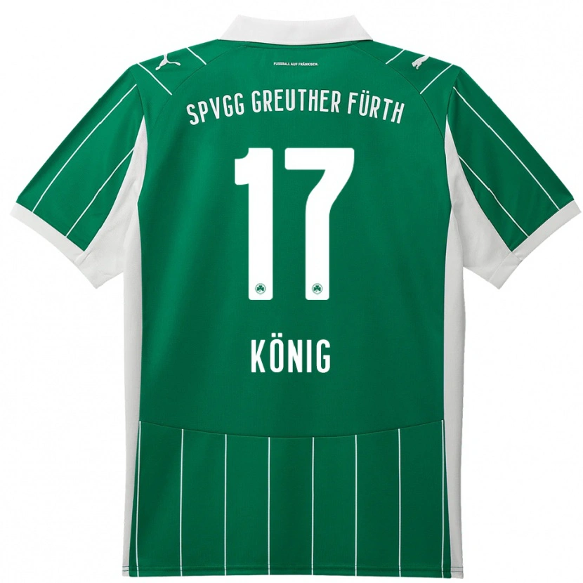 Danxen Män Noah König #17 Grön Vit Bortatröja Matchtröjor 2025/26 Tröjor T-Tröja
