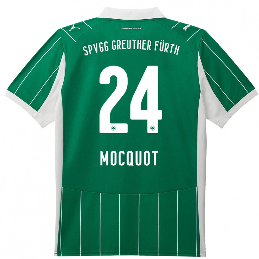 Danxen Män Leonidas Mocquot #24 Grön Vit Bortatröja Matchtröjor 2025/26 Tröjor T-Tröja