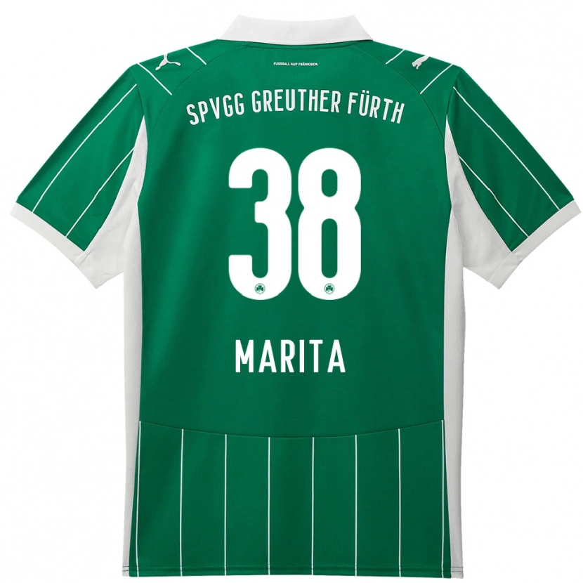 Danxen Män Raul Marita #38 Grön Vit Bortatröja Matchtröjor 2025/26 Tröjor T-Tröja