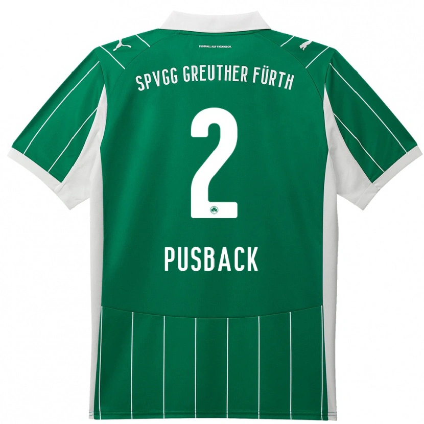 Danxen Män Tim Pusback #2 Grön Vit Bortatröja Matchtröjor 2025/26 Tröjor T-Tröja