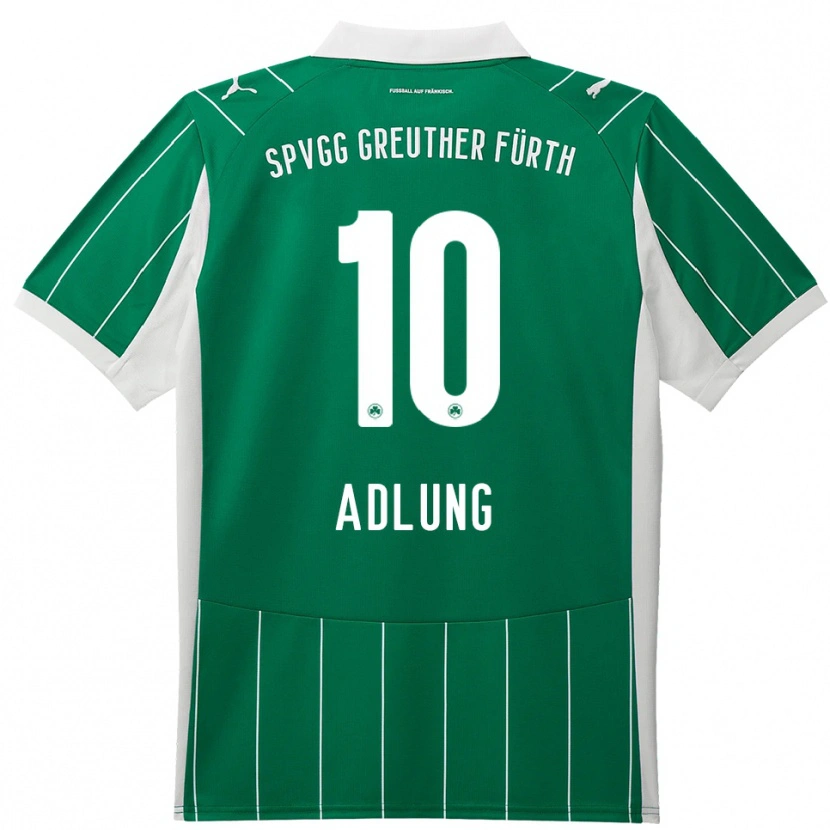 Danxen Män Daniel Adlung #10 Grön Vit Bortatröja Matchtröjor 2025/26 Tröjor T-Tröja