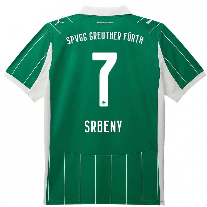 Danxen Män Dennis Srbeny #7 Grön Vit Bortatröja Matchtröjor 2025/26 Tröjor T-Tröja
