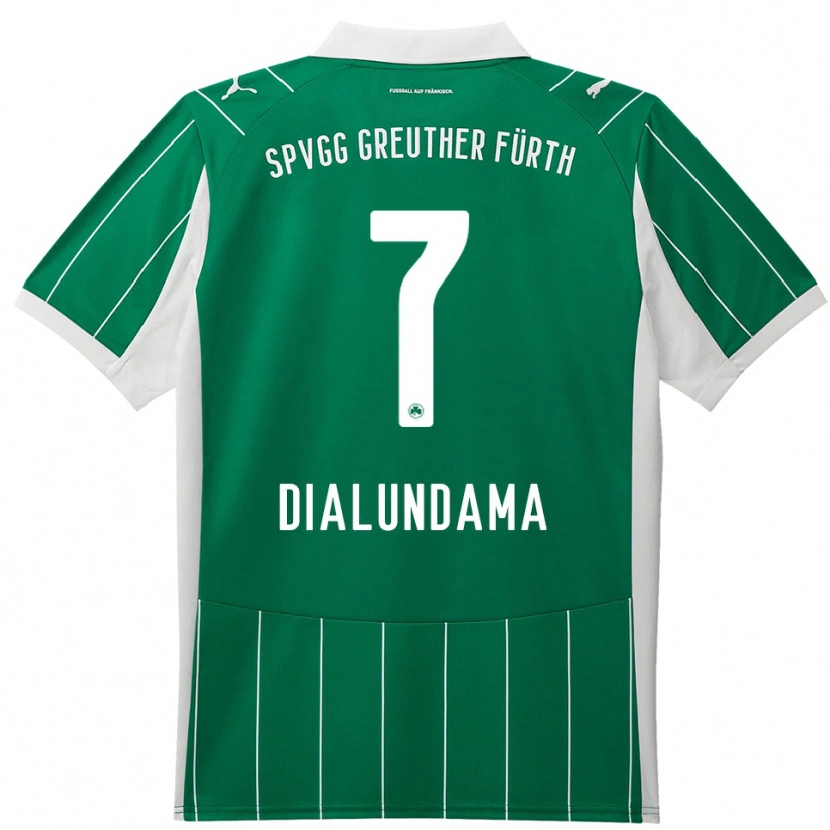 Danxen Män Emmanuel Dialundama #7 Grön Vit Bortatröja Matchtröjor 2025/26 Tröjor T-Tröja