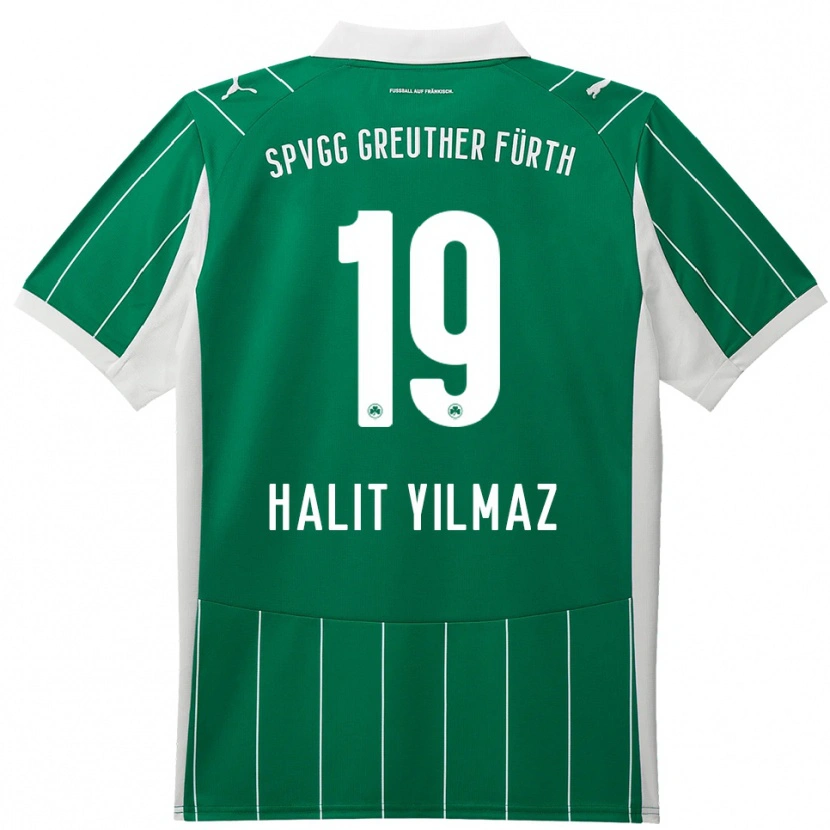 Danxen Män Halit Yılmaz #19 Grön Vit Bortatröja Matchtröjor 2025/26 Tröjor T-Tröja