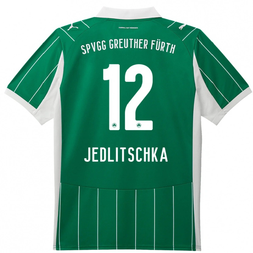 Danxen Män Moritz Jedlitschka #12 Grön Vit Bortatröja Matchtröjor 2025/26 Tröjor T-Tröja