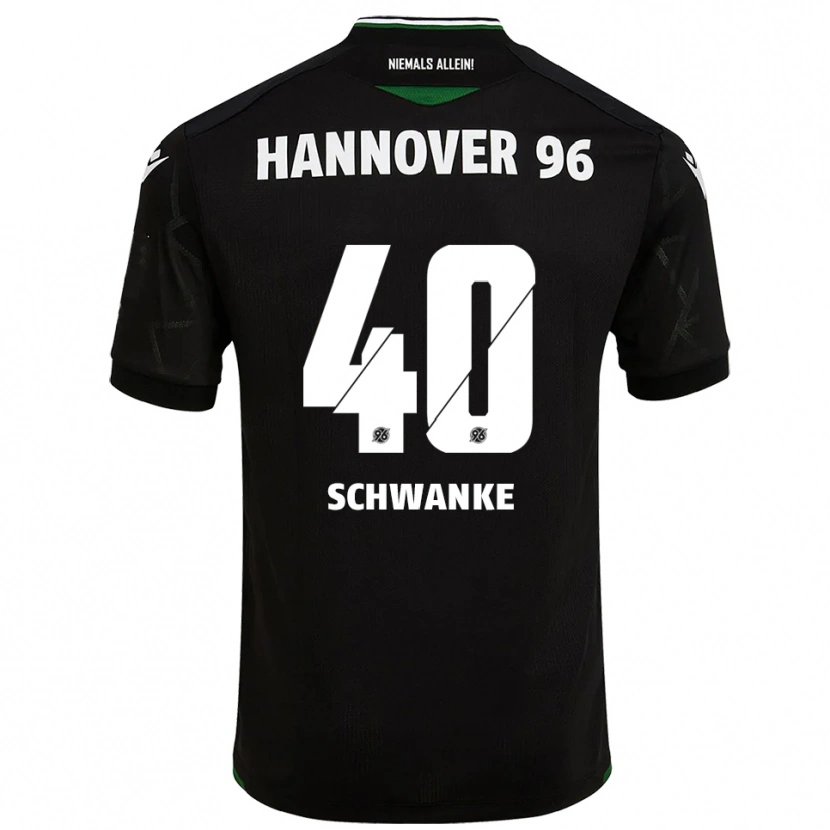 Danxen Män Jonas Schwanke #40 Svart Grön Bortatröja Matchtröjor 2025/26 Tröjor T-Tröja