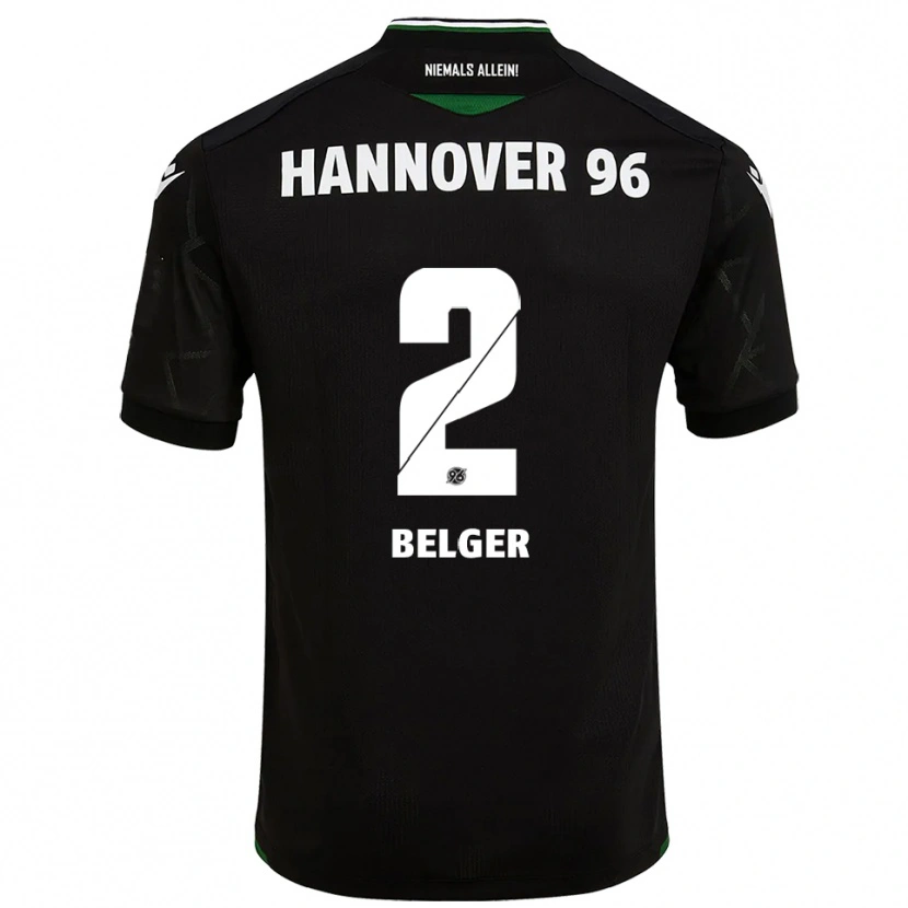 Danxen Män Max Belger #2 Svart Grön Bortatröja Matchtröjor 2025/26 Tröjor T-Tröja