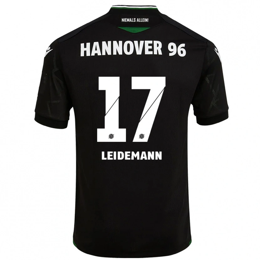 Danxen Män Lukas Leidemann #17 Svart Grön Bortatröja Matchtröjor 2025/26 Tröjor T-Tröja
