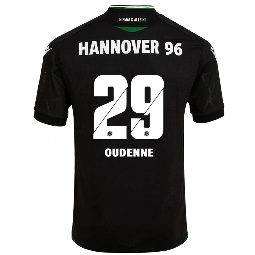 Danxen Män Kolja Oudenne #29 Svart Grön Bortatröja Matchtröjor 2025/26 Tröjor T-Tröja