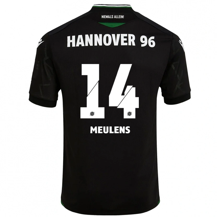 Danxen Män Giordinelo Meulens #14 Svart Grön Bortatröja Matchtröjor 2025/26 Tröjor T-Tröja