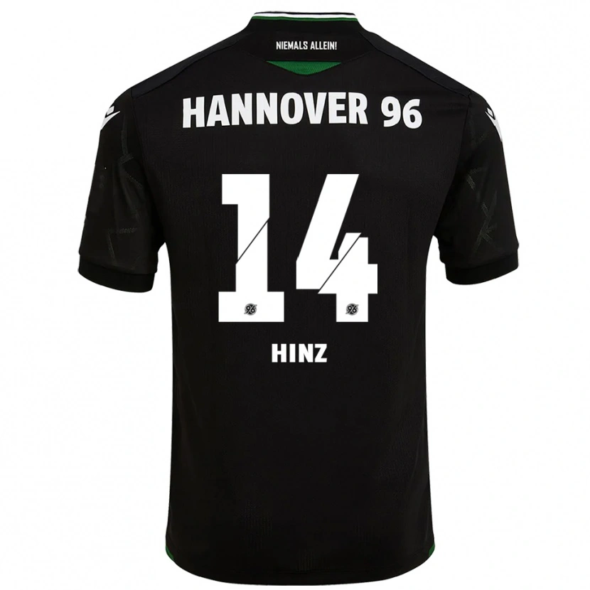 Danxen Män Pia Hinz #14 Svart Grön Bortatröja Matchtröjor 2025/26 Tröjor T-Tröja
