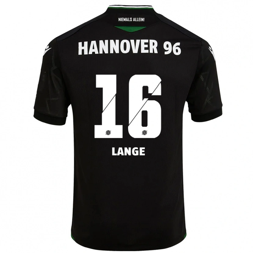 Danxen Män Anton Lange #16 Svart Grön Bortatröja Matchtröjor 2025/26 Tröjor T-Tröja