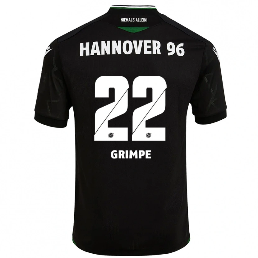 Danxen Män Luca-Joel Grimpe #22 Svart Grön Bortatröja Matchtröjor 2025/26 Tröjor T-Tröja