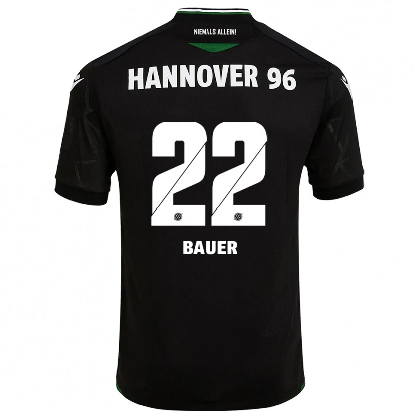 Danxen Män Elias Bauer #22 Svart Grön Bortatröja Matchtröjor 2025/26 Tröjor T-Tröja