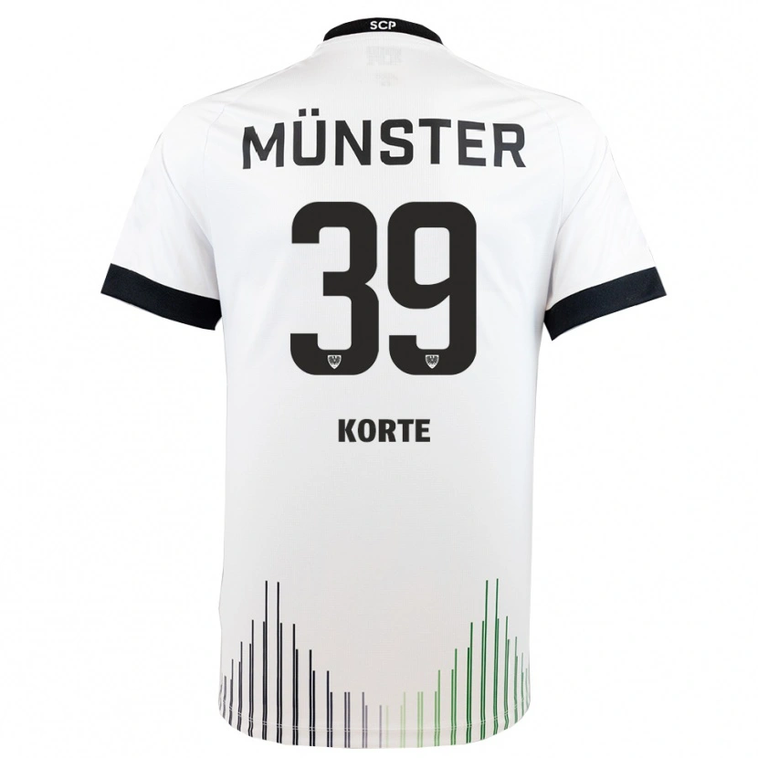 Danxen Män Jakob Korte #39 Vit Svart Bortatröja Matchtröjor 2025/26 Tröjor T-Tröja