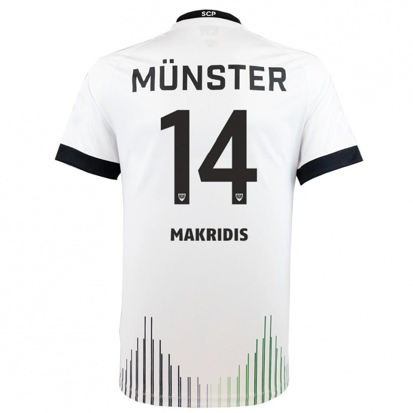 Danxen Män Charalambos Makridis #14 Vit Svart Bortatröja Matchtröjor 2025/26 Tröjor T-Tröja