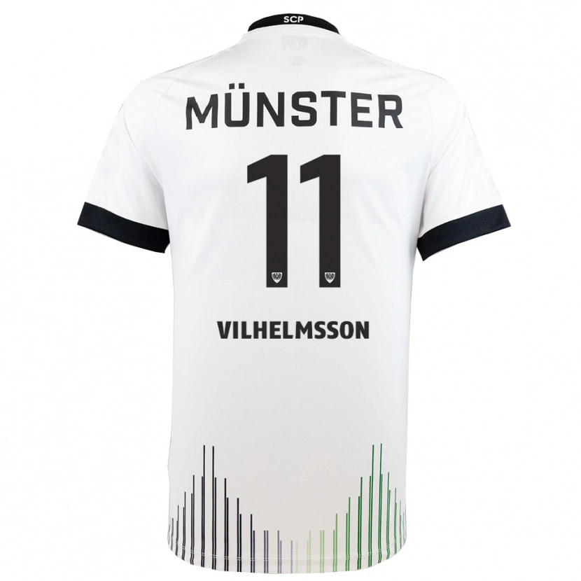 Danxen Män Oscar Vilhelmsson #11 Vit Svart Bortatröja Matchtröjor 2025/26 Tröjor T-Tröja