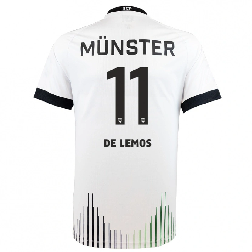 Danxen Män Emmanuel De Lemos #11 Vit Svart Bortatröja Matchtröjor 2025/26 Tröjor T-Tröja